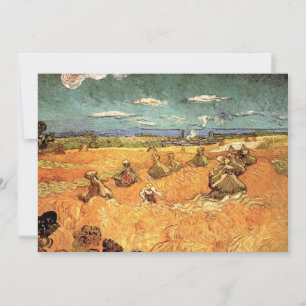 Carte Pile de blé avec faucheuse par Vincent van Gogh