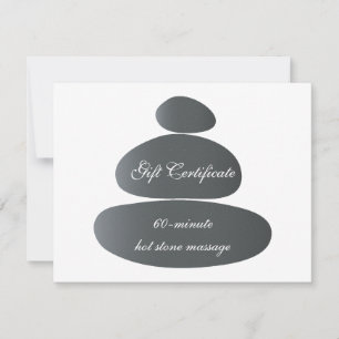Carte Piles de Méditations Pierres Certificat cadeau