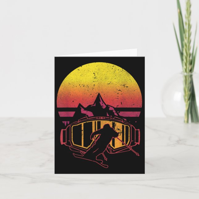 Carte Pilote de ski rétros Funny Ski Ski (Devant)