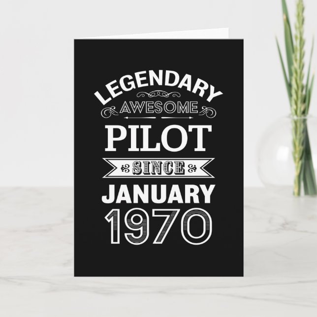 Carte Pilote Janvier 1970 50e cadeau d'anniversaire (Devant)