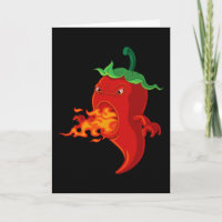 piment chaud rouge avec flamme