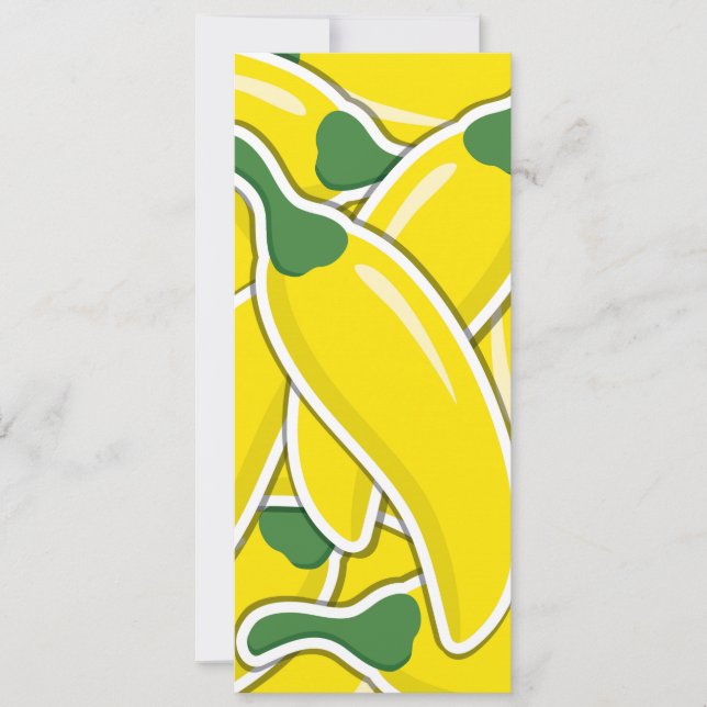 Carte Piments de piment jaune funky (Devant)