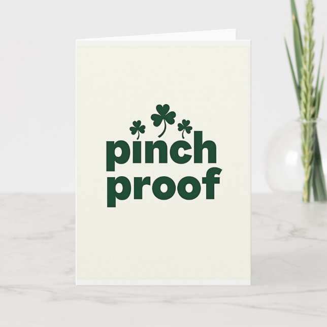 Carte Pinch Proof Shamrock Day Card (Devant)