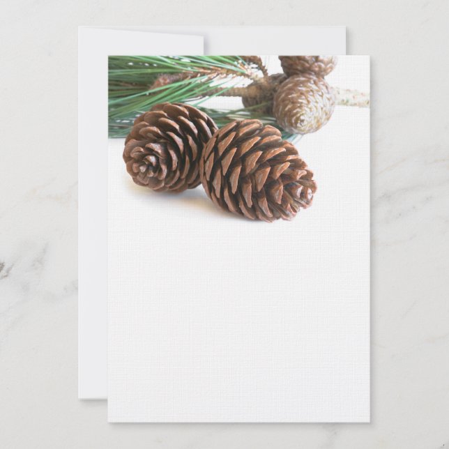 Carte Pine branch and cones (Devant)