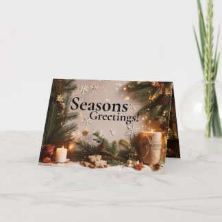 Carte Pine Tree 5 Image Holiday Card