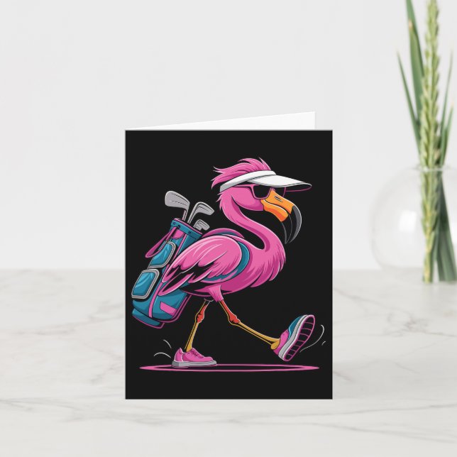 Carte Ping Flamant rose Golf Sungles Femme Dames Hommes  (Devant)