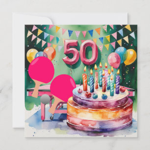 Carte Ping pong 50e anniversaire