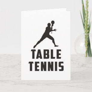 Carte Ping Pong Table Tennis Paddle Player Idée cadeau