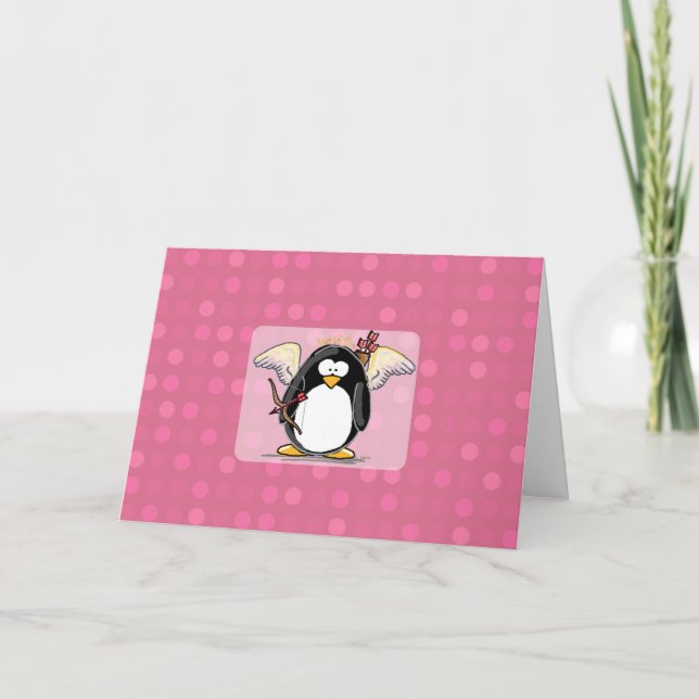 Carte Pingouin Cupid (Devant)