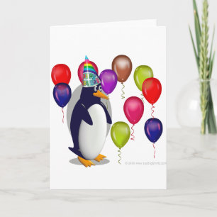 Carte Pingouin d'anniversaire