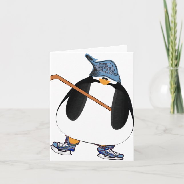 Carte Pingouin de hockey (Devant)