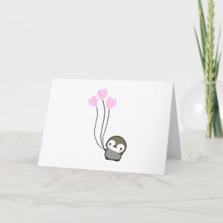 Carte Pingouin de jour de Valentines