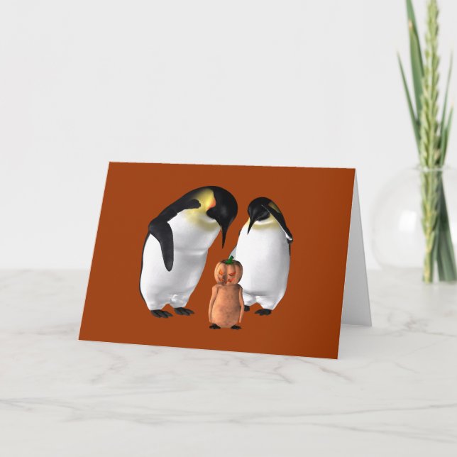 Carte Pingouin d'Halloween (Devant)