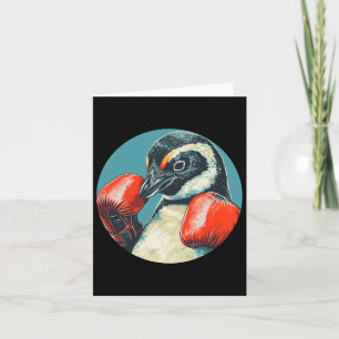 Carte Pingouin Drôle Avec Gants De Boxe Costume