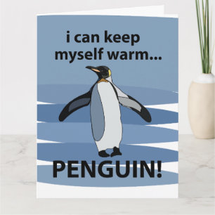 Carte Pingouin mignon animal drôle