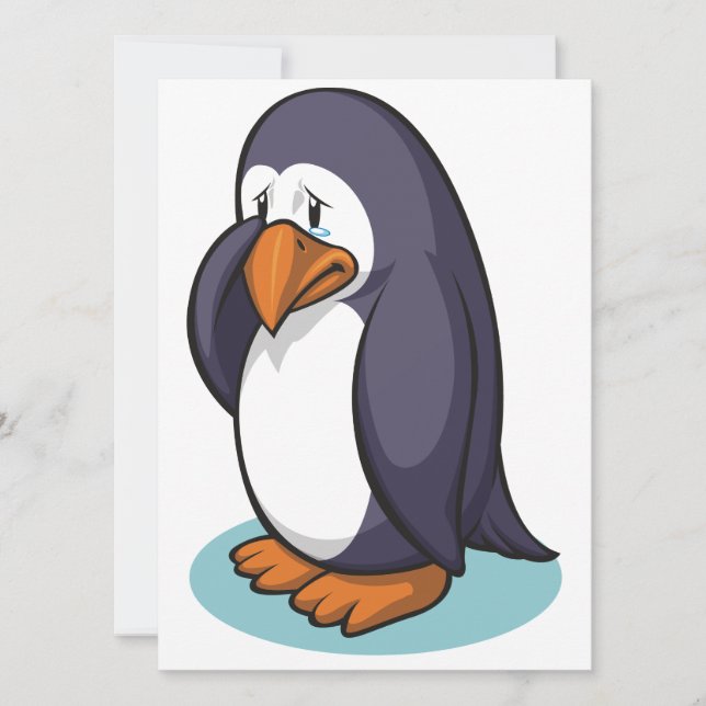 Carte Pingouin triste (Devant)