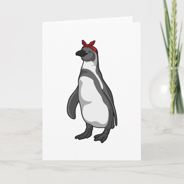 Carte Pingouin with bandana (Devant)
