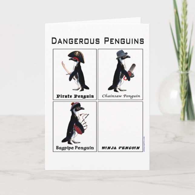 Carte pingouins dangereux (Devant)