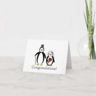 Carte Pingouins de l'anniversaire du mariage