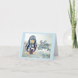 Carte Pinguin mit Type