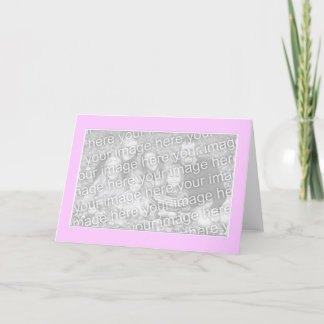 Carte Pink avec une photo frontière blanche