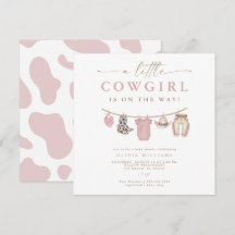 Pink Baby Clothesline Little Cowgirl Baby Shower