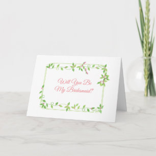 Carte Pink Buds sur Green Ivy Mariage Bridesmaid