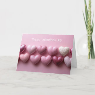 Carte Pink Candy Hearts Valentine`s Day Card 