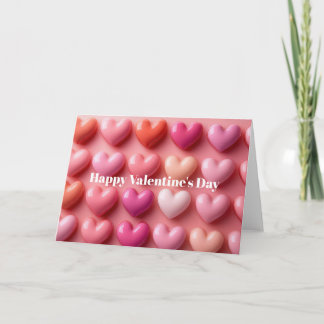 Carte Pink Candy Hearts Valentine`s Day Card 