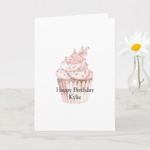 Carte Pink Chic Cupcake Anniversaire