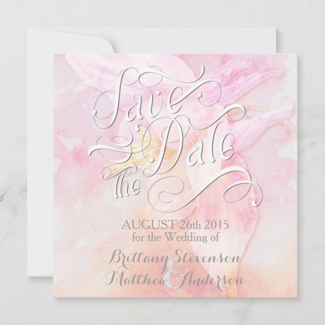 CARTE PINK COLUMBINE FLEURS D'EAU COULEUR D'EAU SPLASH B (Devant)