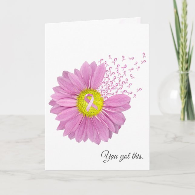 Carte Pink Daisy et Ribbon Thing of You (Devant)
