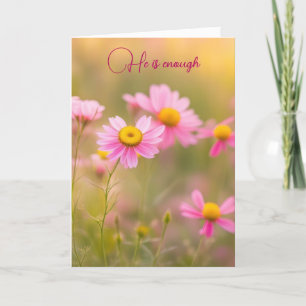 Carte Pink Daisy Field Pour Penser À Vous