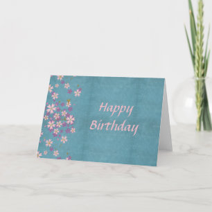 Carte Pink Flower Birthday Card