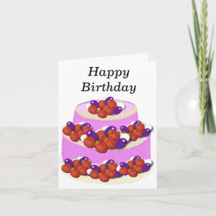 Carte Pink Gateaux éditable Anniversaire