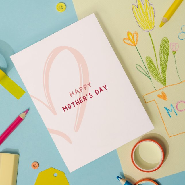 Carte Pink Heart Mother's Day Card (Créateur téléchargé)