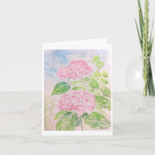 Carte Pink hydrangea (Devant)