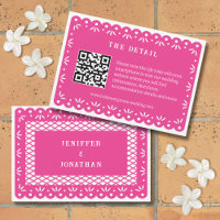 PINK MEXICAN PAPEL PICADO ENCLOUSCARD