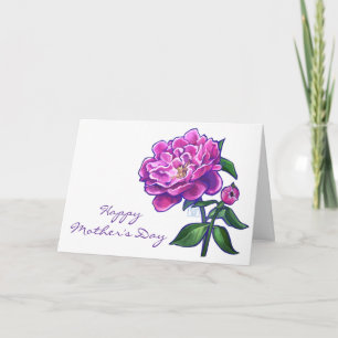 Carte Pink Peony Joyeuse fête des mères