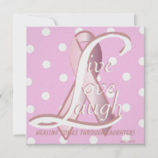 Carte Pink Ribbon Laugh Live Love CardPersonnaliser