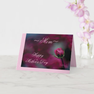 Carte Pink Rosebud pour la fête des mères