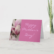 Pink Script Floral Fête des Mères