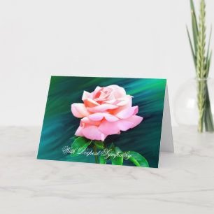 Carte Pink Tea Rose Custom Sympathy