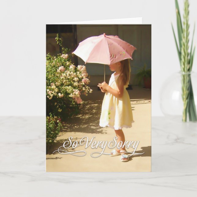 Carte Pink Umbrella Girl (Devant)