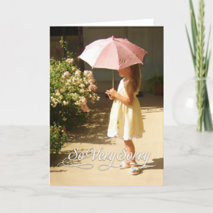Carte Pink Umbrella Girl