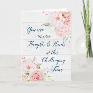 Carte Pink Watercolor Flowers Get Well Bientôt