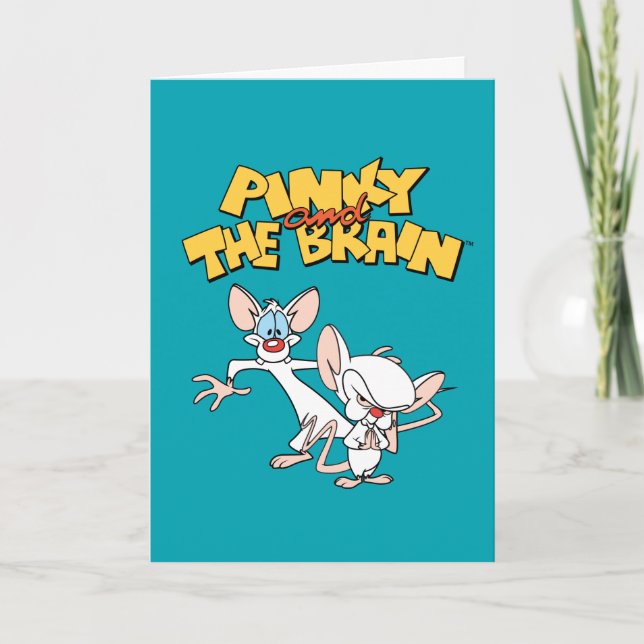Carte Pinky et le cerveau | Afficher le logo (Devant)