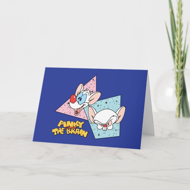 Carte Pinky et le cerveau | Graphiques de caractères rét (Devant)