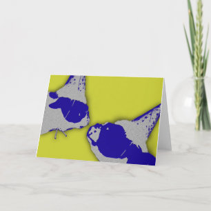 Carte pinocchio-pimentée-mat jaune-d'anniversaire