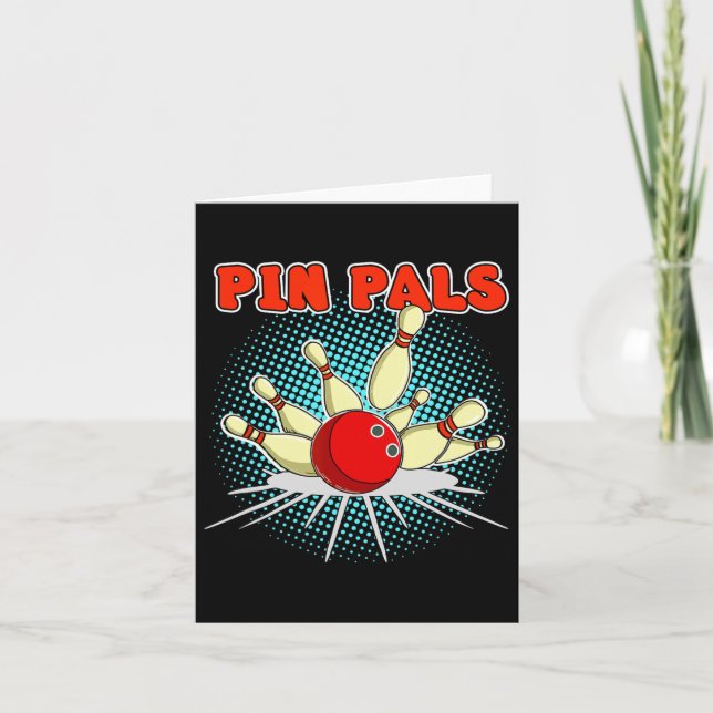 Carte Pins Pals Pour Bowlers Funny Bowling 2 (Devant)